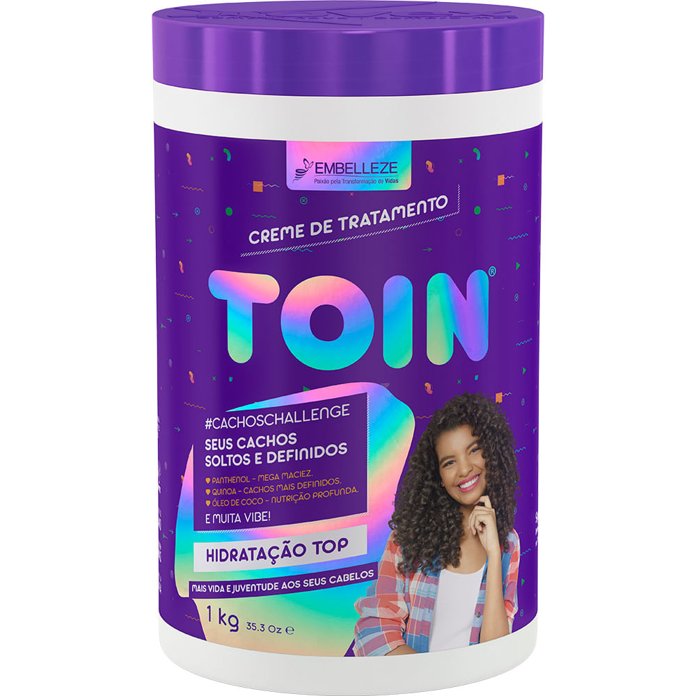Creme de Tratamento Toin Cachos Soltos e Definidos 1KG