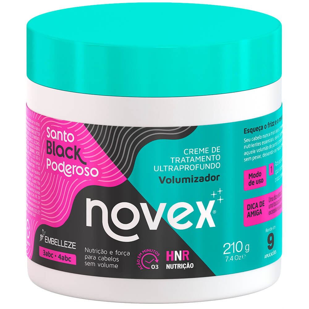 Novex Mini Creme de Tratamento Meus Cachos Santo Black Poderoso 210G