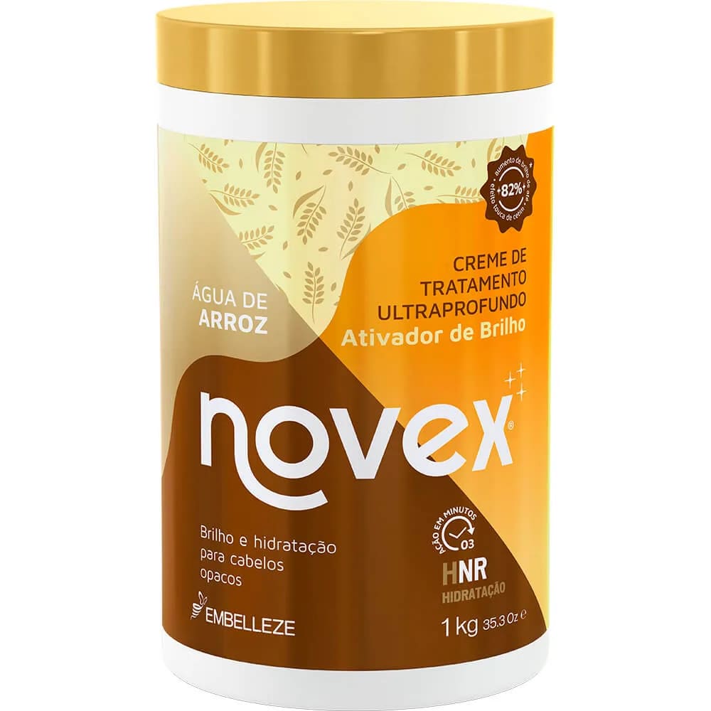Creme de Tratamento Ultraprofundo Novex Brilho Mágico Água de Arroz 1KG