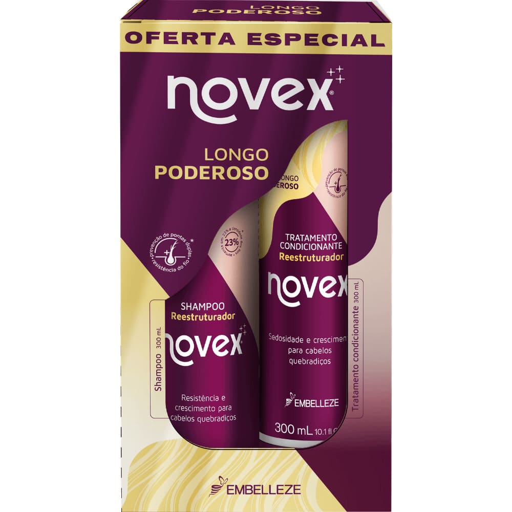 Shampoo e condicionador Novex Longo Poderoso KIT