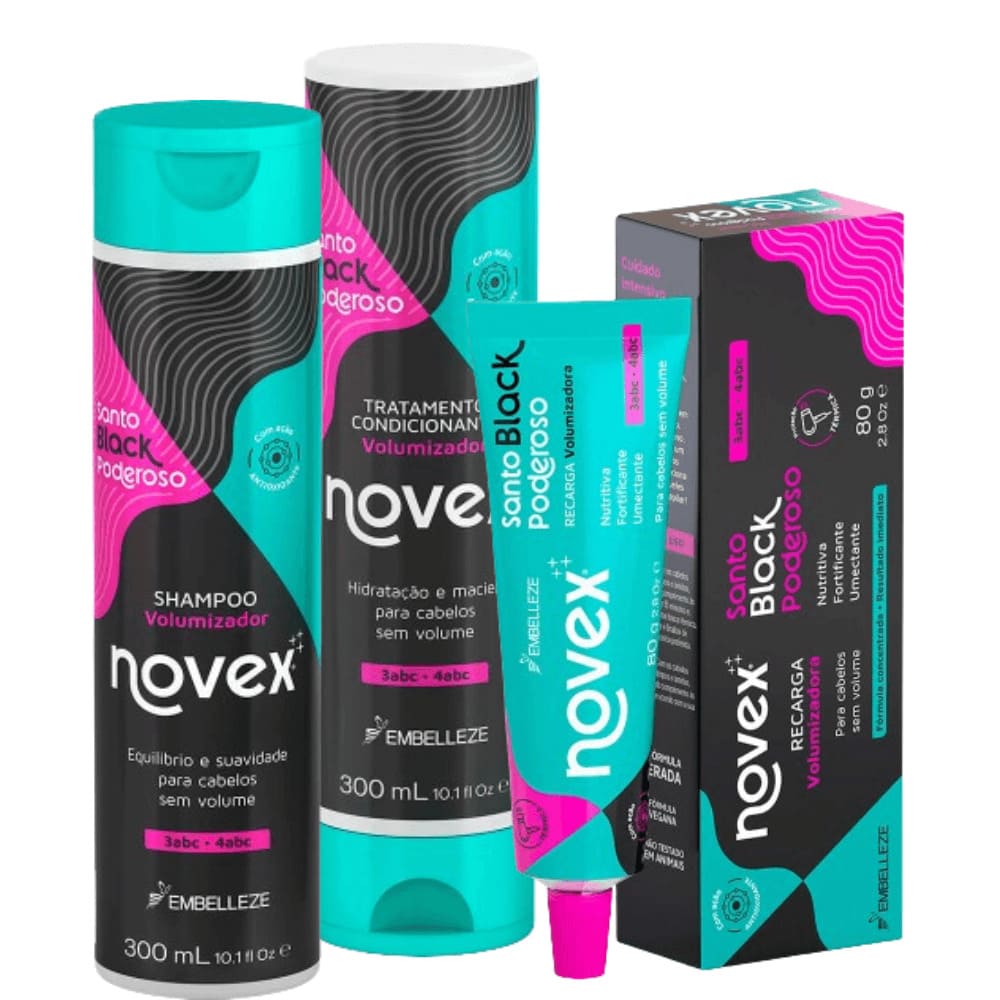 Kit Tratamento Diário Novex Meus Cachos Santo Black Poderoso KIT
