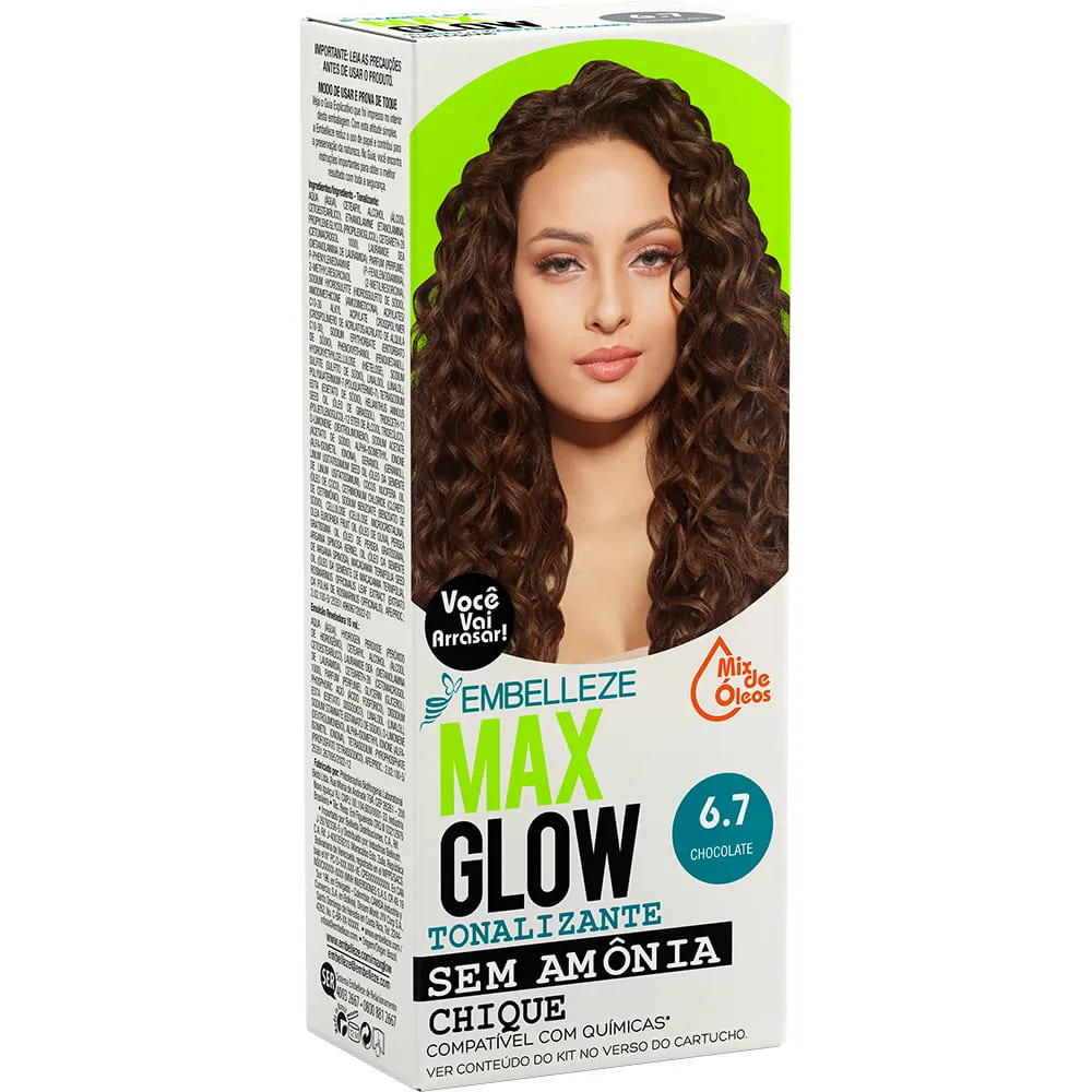 Tonalizante Vegano MaxGlow Chocolate Chic 6.7 KIT_E