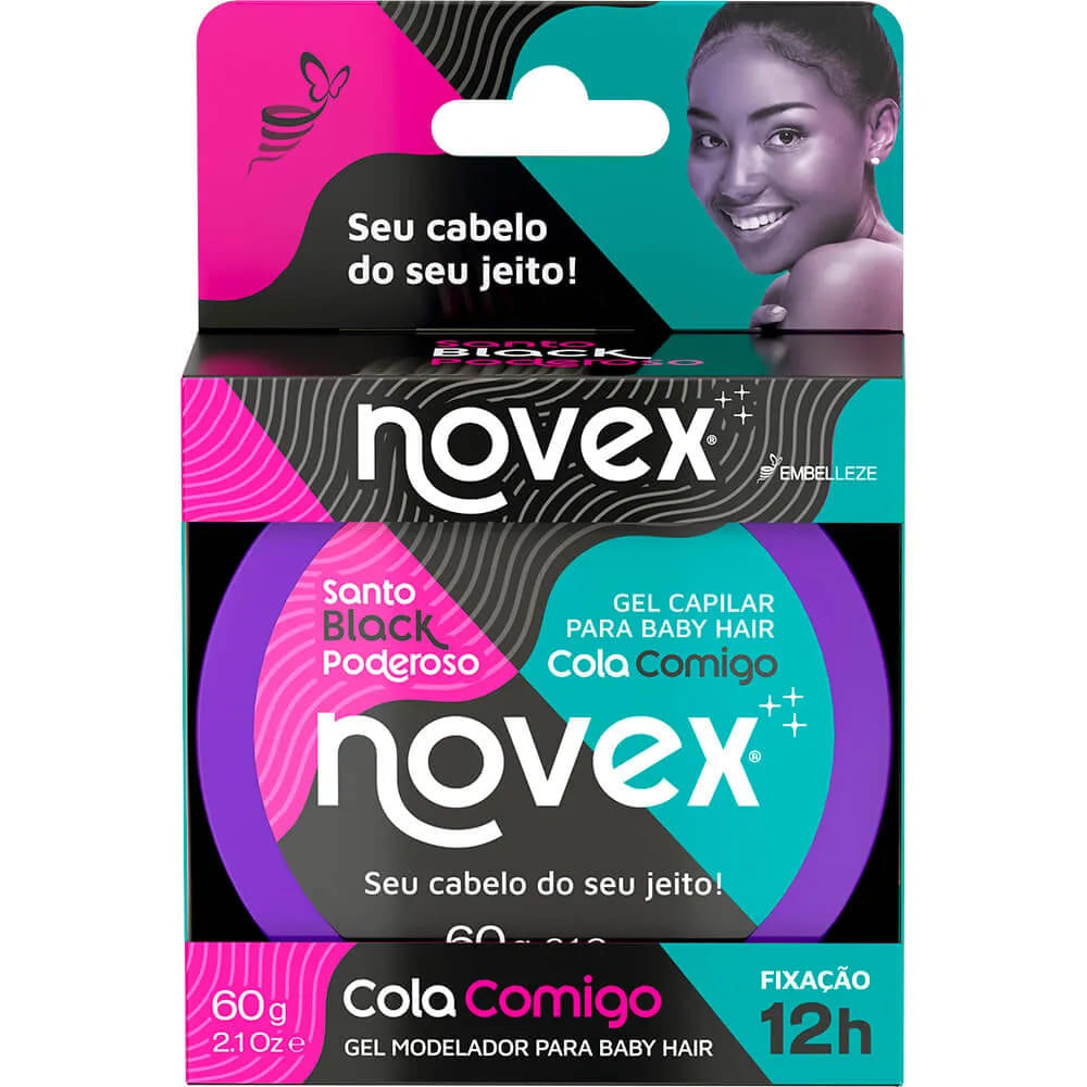 Gel Cola Comigo Novex Meus Cachos Santo Black Poderoso 60G