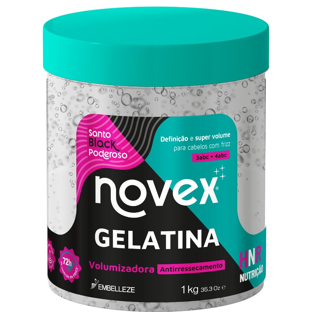 Gelatina Novex Santo Black Poderoso Volumizadora 1KG