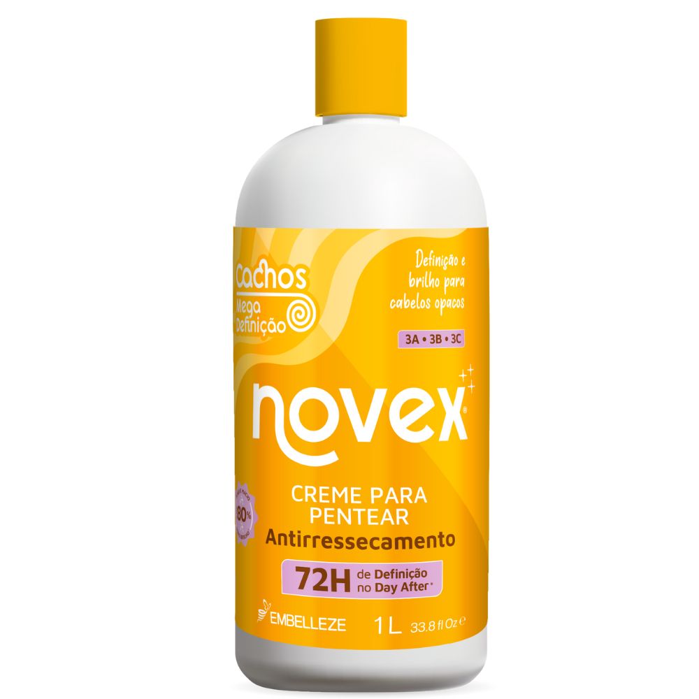 Creme para Pentear Novex Cachos Mega Definição e Brilho 1L U