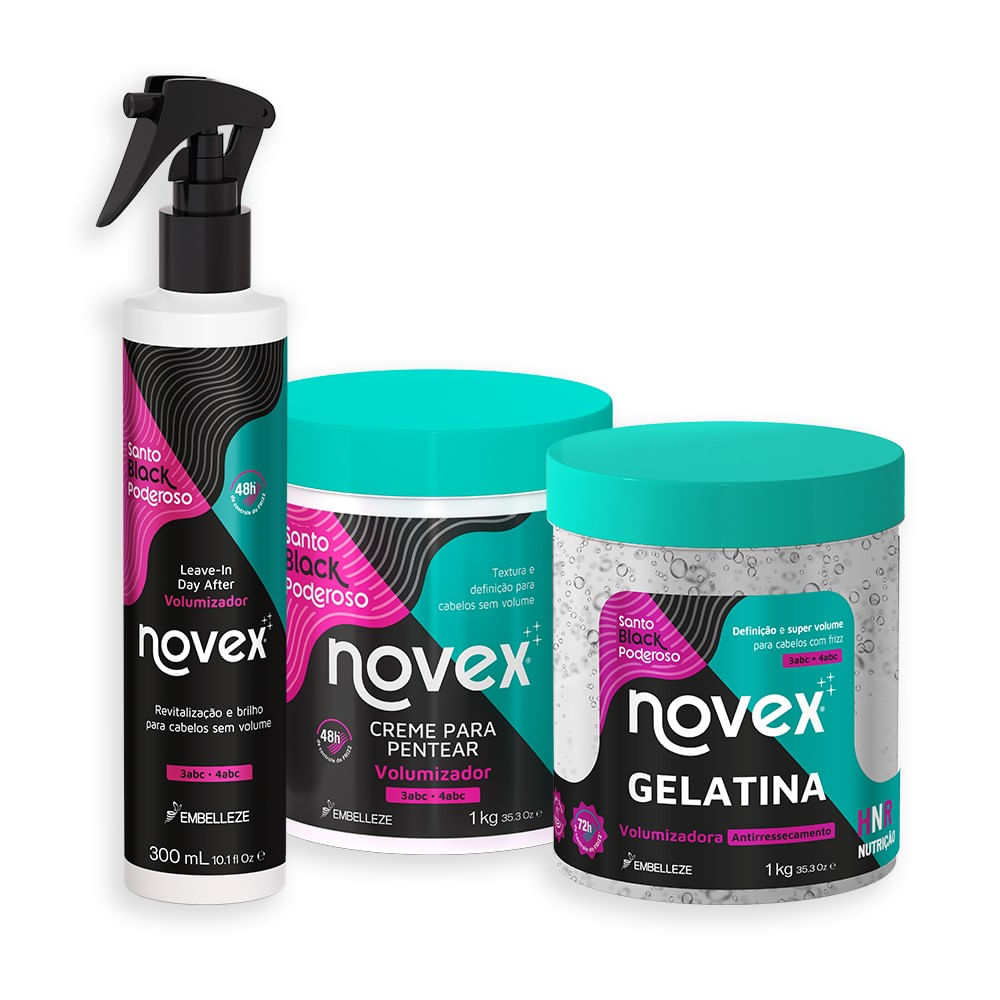 Kit Novex Santo Black Poderoso Day After Perfeito U