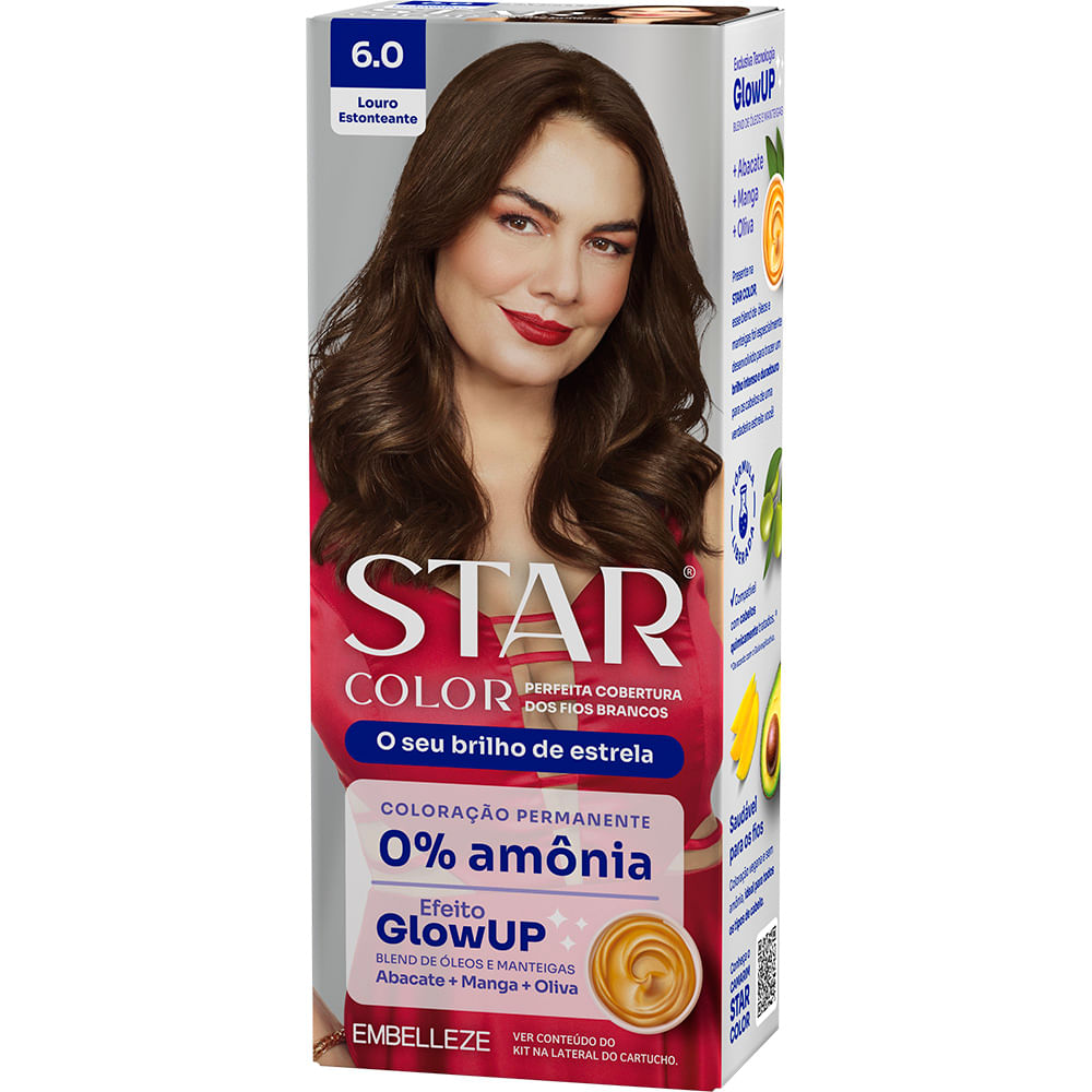 Tinta de Cabelo Star Color Louro Estonteante 6.0  KIT_E