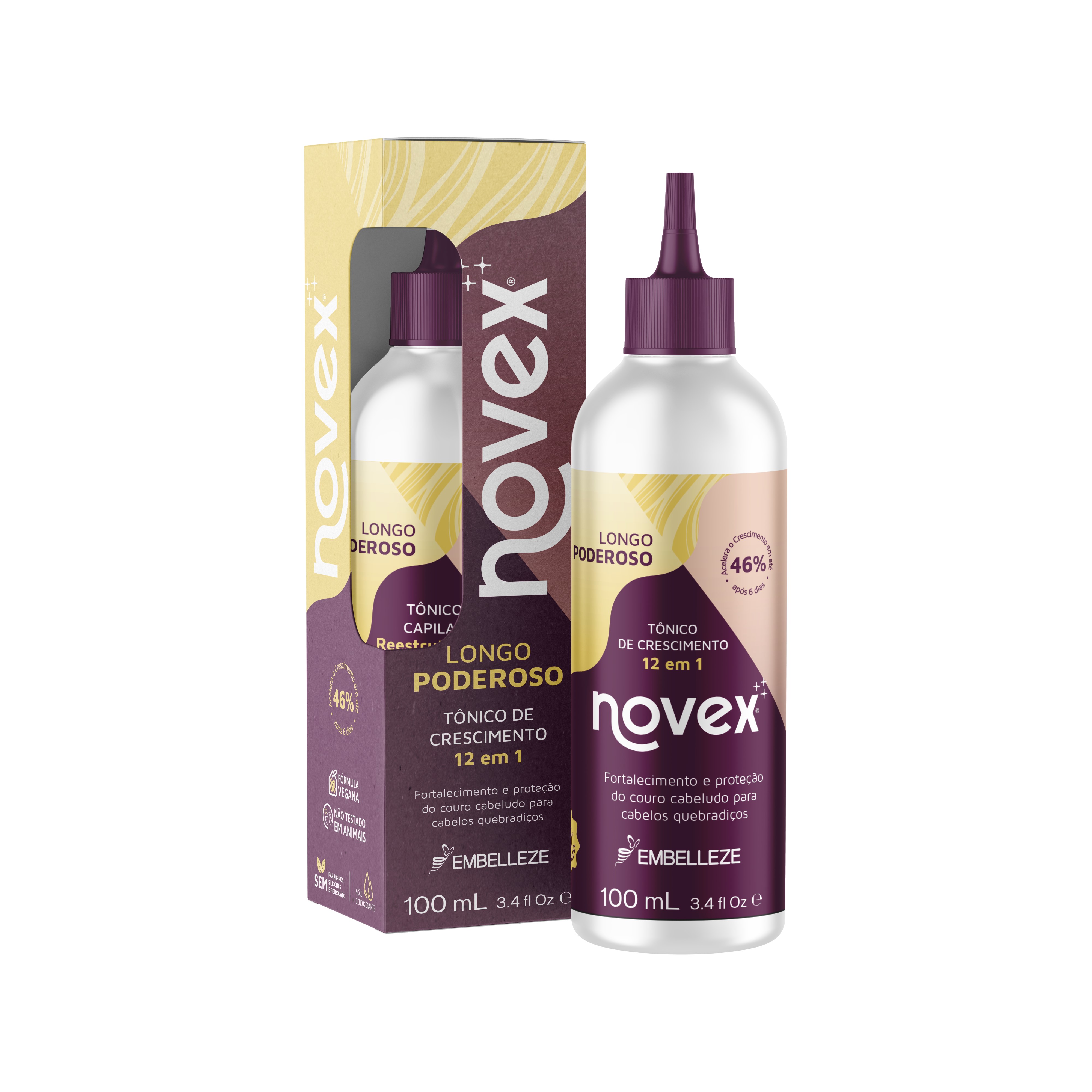 Tônico Capilar de Crescimento Novex Longo Poderoso 12 em 1 100ML