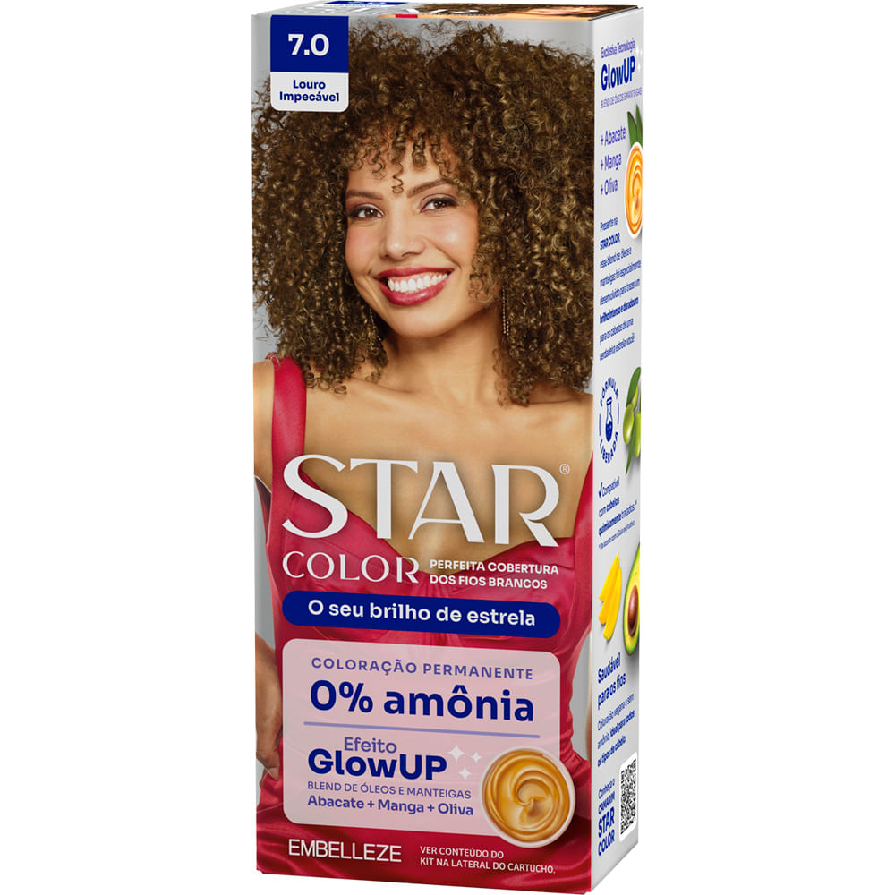 Tinta de Cabelo Star Color Louro Impecável 7.0 KIT_E