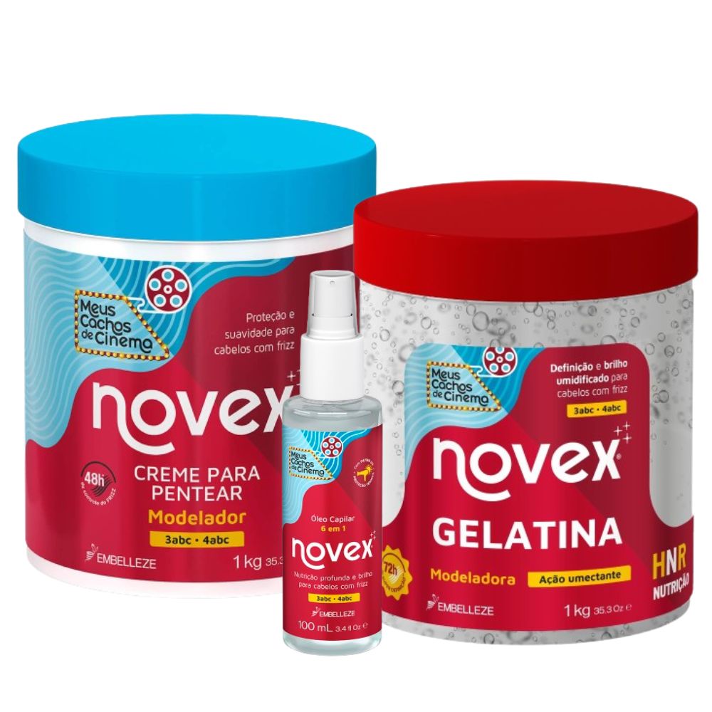 Kit para Finalização técnica COG Novex Cachos de Cinema KIT