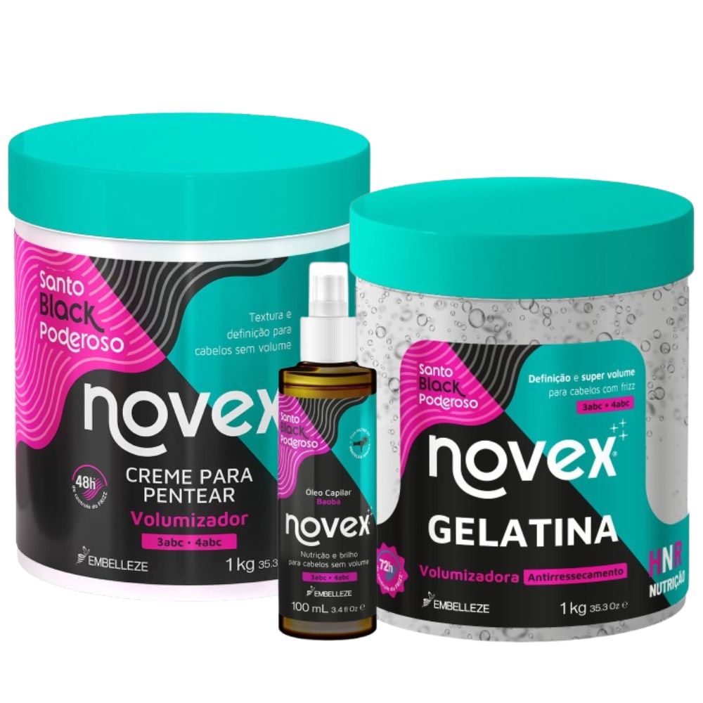 Kit para Finalização Técnica COG Novex Santo Black Poderoso KIT