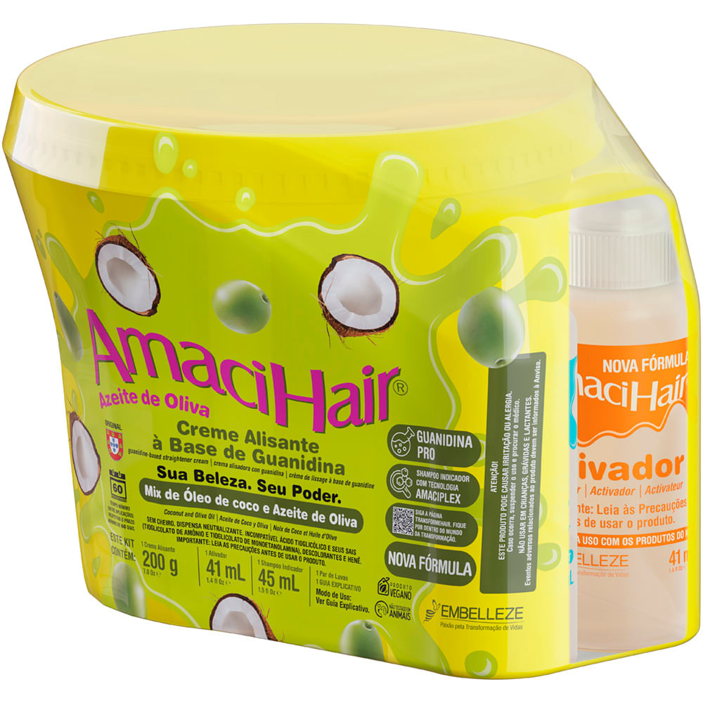 Creme Relaxante AmaciHair Azeite de Oliva 200G